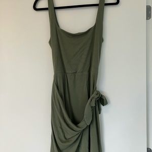 Aritzia Wilfred Saturn Mini Dress - Olive Green